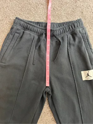 Jordan Flight Fleece Black Jogger Sweatpants Zip Pockets Men’s Small thumbnail 7