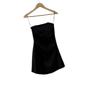 WAYF Kenny Strapless Ruched Satin Mini Dress thumbnail 3