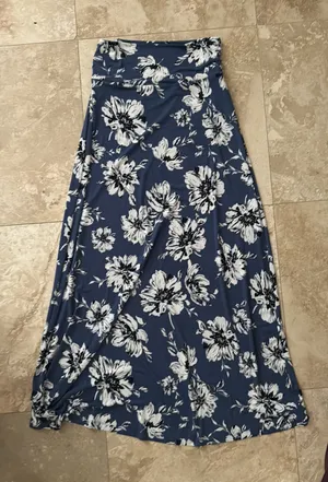 Long Maxi Skirt Blue thumbnail 1