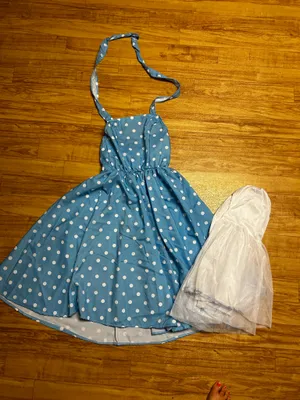 Halloween Polka Dot Dress Blue thumbnail 1