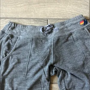 Aviator Nation Gray and Blue Track Pants Joggers thumbnail 4