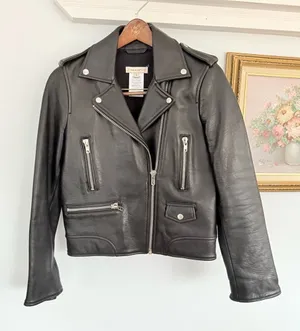 RARE Paul & Joe "Buffy" Lamb Moto Leather Jacket‎ saint Laurent look alike Biker thumbnail 1