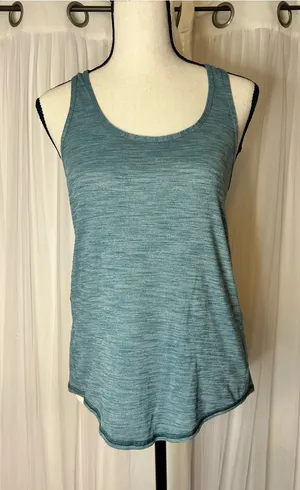 lululemon athletica Heathered Teal Scoop Neck Tank thumbnail 1