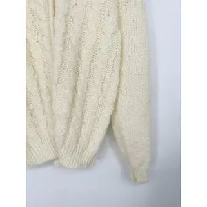 Vintage Robert Scott Ltd Cable Knit Button Cardigan Cream Sweater‎ Sz 34 Cottage thumbnail 3