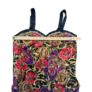 Vintage‎ 90s California Dynasty Satin Floral Slip Dress / Lingerie Nightie M thumbnail 3