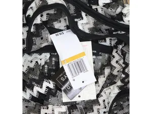 NWT Miken Juniors Striped Low-Back Dress Swim Cover Up I9083K795 Black / White S thumbnail 11