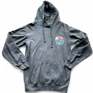 tsunami surf shop gray salty wave costal living myrtle beach, sc graphic sweatshirt thumbnail 1