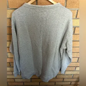Aerie Lace Up Oversized Crew Sweatshirt Grey Size Small thumbnail 4