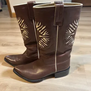 Bye Mexicana Boots Brown 8.5 Women Sun Inlay Western Cowboy Leather Boots 39 thumbnail 10