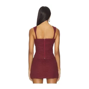 Amanda Uprichard Cerrone Tweed Top Russet XS NWT thumbnail 7