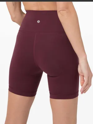 Lululemon wunder train high rise short 6” Sz 2 color Cassis thumbnail 5