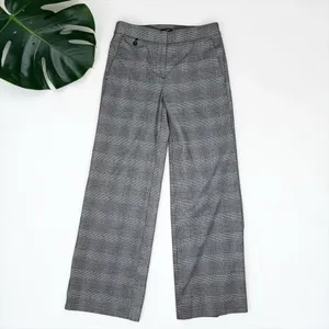 LOFT Glen Plaid Check Wide Leg Trousers thumbnail 7