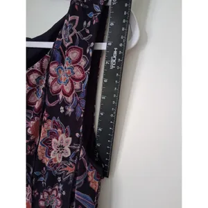 Connected Apparel Purple Floral Sleeveless Chiffon Pullover Lined Dress Size 16 thumbnail 6
