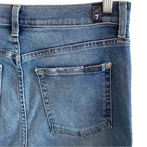 7 For All Mankind High Waist Ankle Skinny Jeans With Silver Shimmer Side Stripe thumbnail 11