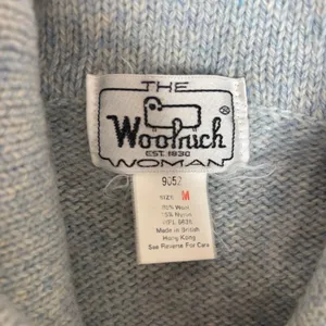 Woolrich Wool Blend Vintage Pale Blue Sweater Pullover size medium thumbnail 2
