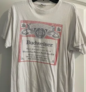 Junk Food Clothing White Budweiser Graphic Tee thumbnail 1