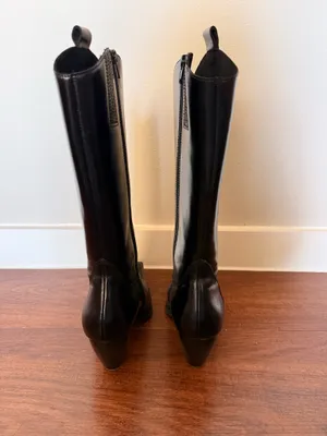 Jeffrey Campbell Reckon black leather boots thumbnail 4