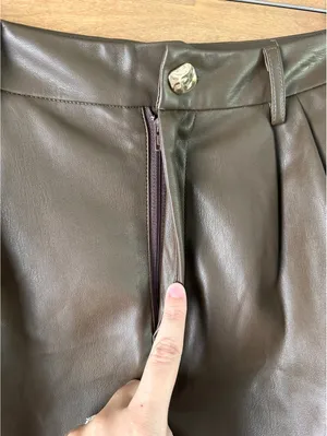 DISSH Faux Leather High Rise Shorts Chocolate Brown Women’s size AU 12 / US 8 thumbnail 5
