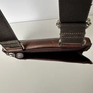 Fossil Brown Genuine Leather Wallet Crossbody Bag Organizer thumbnail 7