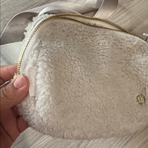 lululemon belt bag fleece version with gold hardware thumbnail 2