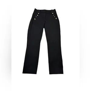 👖✨ Quince Ultra-Stretch‎ Ponte Mariner Pants XS Black Straight Leg ✨👖 thumbnail 2