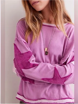 NWOT Free People We The Free You're A Star Tee - pink magenta - Small thumbnail 4