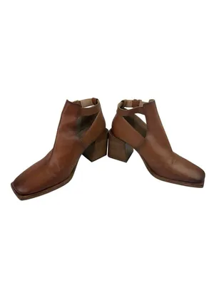 *Free People Brady Buckle Shoe Boot Womens Size 41 Cognac Brown Leather Buckle thumbnail 7