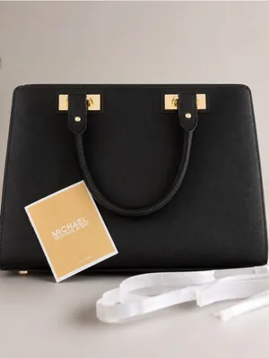 Michael Kors NEW Quinn Crossbody Satchel Black Saffiano Leather Bag Purse NWOT thumbnail 2