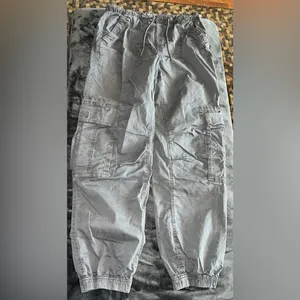 Garage Tanner Tie Up Cargo Pant in Grey Forged Iron Size Small thumbnail 11
