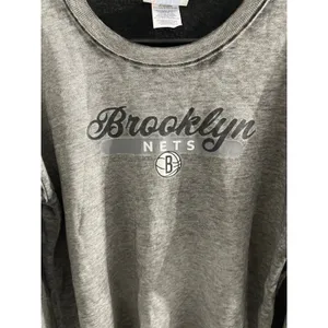NBA Brooklyn Nets Women's Burnout Crew Neck Fleece Sweatshirt Size L New thumbnail 2