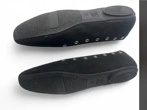 Time and‎ Tru Black Eyelet Lace-Up Ballet Flats with Grommet Detail thumbnail 3