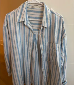 Abercrombie & Fitch Oversized Stripe Button Up thumbnail 2