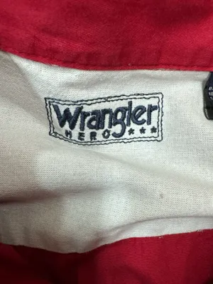 Wrangler Hero Mens Red Short Sleeve Button Up Shirt Size X-Large thumbnail 3