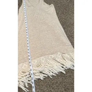 Anthropologie‎ Dolan Dress Sz Small Beige Fringe Tank Lined Boho Fairy Grunge thumbnail 11