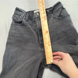 Abercrombie & Fitch Curve Love 90s Straight Ultra High Rise Jeans Black 28‎ 6R thumbnail 7