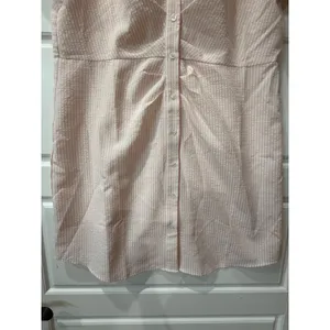 Renwick Sport Pink Stripe Seersucker Court Dress Large Tennis Preppy Coastal thumbnail 5