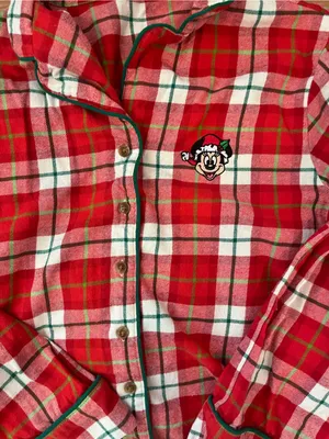 Disney Red Plaid Women's Pajama Set thumbnail 4