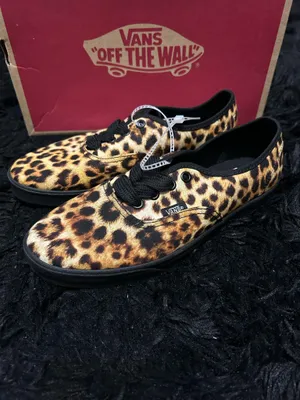 VANS animal print leopard lace up shoes sneakers women’s 7.5 new thumbnail 2