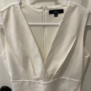 Lulu's Ivory V-Neck Mini Dress thumbnail 6