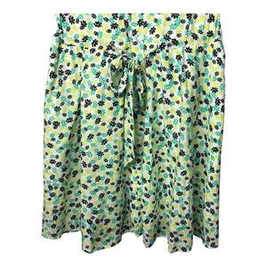 On 34th Floral‎ Flutter Sleeve Dress Womens XS Green White Mini Belted Pockets thumbnail 5