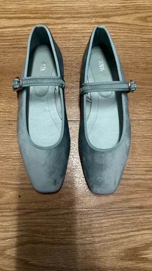 ZARA flat velvet ballet shoes thumbnail 2