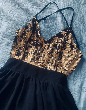 & Other Stories CEcico Golden/Black Sequins dress thumbnail 6