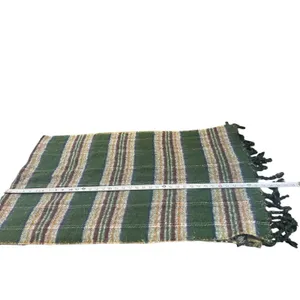 Steve Madden Reversible Wrap Shawl Scarf Green Plaid & Leopard Fringe 82x21’ NWT thumbnail 7