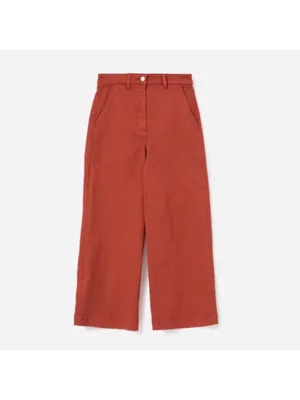 $98 Everlane Wide Leg Crop Jeans in rust orange terracotta size 0 thumbnail 5
