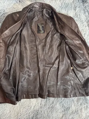 Women's Two-Tone Brown Leather Blazer Jacket. 🚨Limited liquidation🚨 thumbnail 6