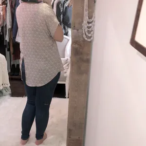 Torrid size 1X pink modern print top thumbnail 3