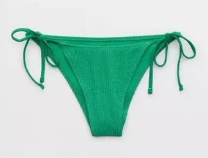 Aerie women's crinkle cheekiest tie bikini bottoms thumbnail 1