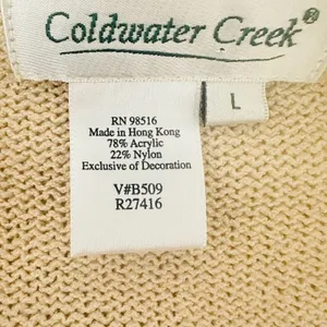 Vintage Coldwater‎ Creek Large Cardigan Sweater Festival Boho Ruffle Bead Earthy thumbnail 8