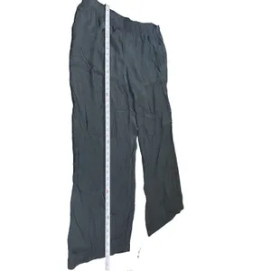 Gap Relaxed Fit Black Crinkle Pull On Elastic Waist Full Length Pants XL NWT thumbnail 9