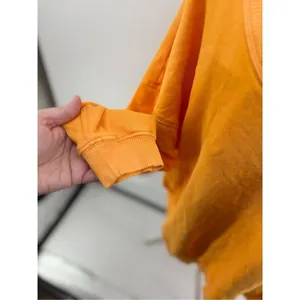 Aerie yellow orange women’s sweatshirt size medium 100% cotton thumbnail 7